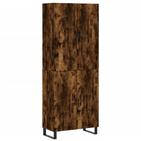 vidaXL Credenza Rovere Fumo  69,5x34x180 cm in Legno Multistrato (1/5)