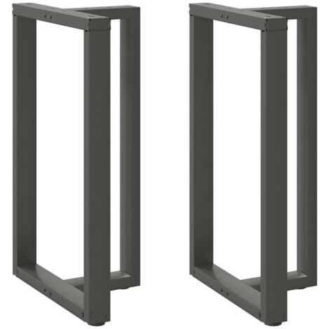 vidaXL Gambe per tavolo da bar a forma di T 2 pz Antracite 60x35x(100-101) cm Acciaio