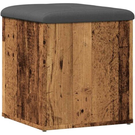 vidaXL Panca Portaoggetti Legno Antico 42x42x45 cm Legno Multistrato