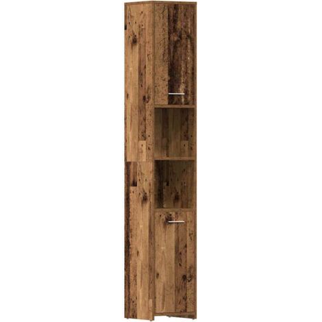 vidaXL Mobile da Bagno Legno Antico 30x30x183,5 cm in Legno tecnico