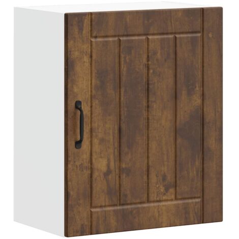 vidaXL Pensile da Cucina Lucca Rovere Fumo in Legno Multistrato