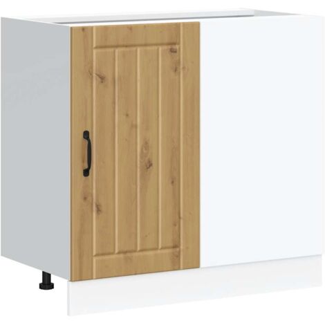 vidaXL Mobile base da cucina Lucca Rovere Artigianale Legno Multistrato