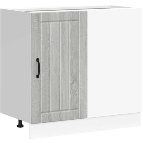 vidaXL Mobile base da cucina Lucca Grigio Sonoma in Legno Multistrato (1/5)