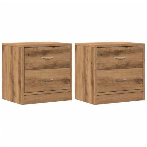 vidaXL Comodini 2pz Rovere Artigianale 40x30x40 cm in Truciolato