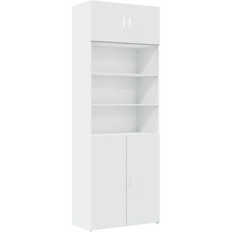 Mobile Portaoggetti Bianco 80x42,5x225 cm in Truciolato vidaXL