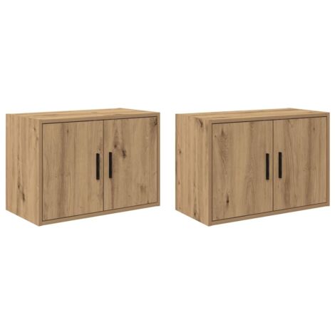 vidaXL Pensili per Garage 2 pz Rovere Artigianale in Legno Multistrato