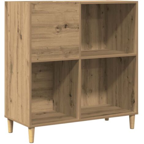vidaXL Mobile Porta Dischi Artigianale 84,5x38x89 cm Legno Multistrato