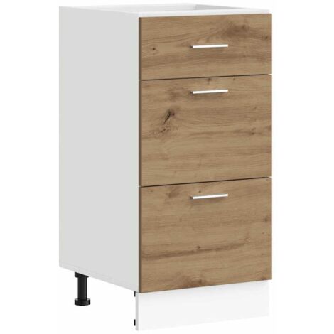 vidaXL Armadio Inferiore Rovere Artigianale 40x46x81,5 cm Truciolato
