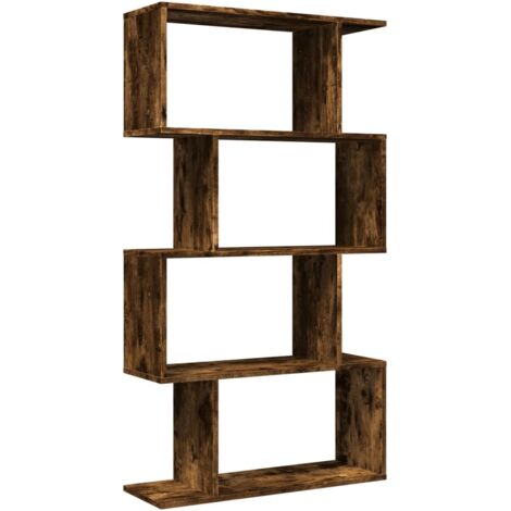 vidaXL Libreria 4 Ripiani Rovere Fumo 70x24x129 cm in Truciolato