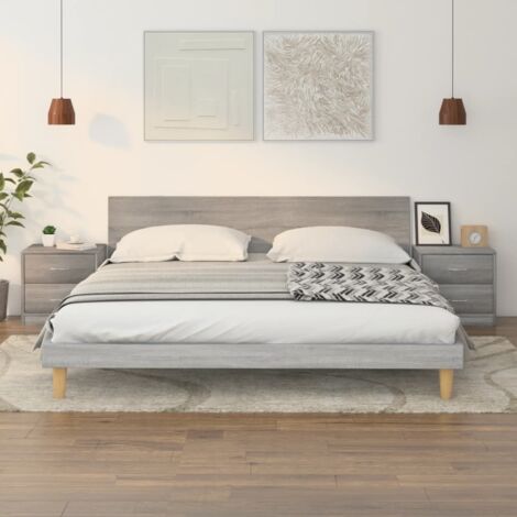 vidaXL Comodini 2pz Grigio Sonoma 40x30x40 cm in Truciolato