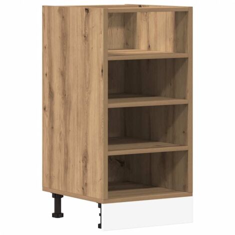 vidaXL Armadio Inferiore Rovere Artigianale 40x44,5x81,5 cm Truciolato
