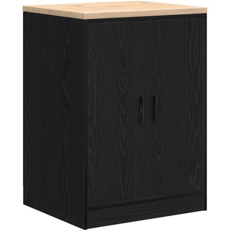 vidaXL Armadietto da Garage Nero 60x51x85 cm in Legno Massello di Pino (1/5)