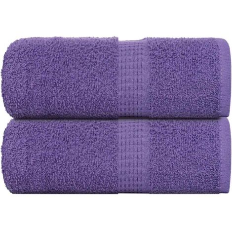 vidaXL Asciugamani per Sapone 2 pz Viola 30x30cm 360g/m² 100% Cotone