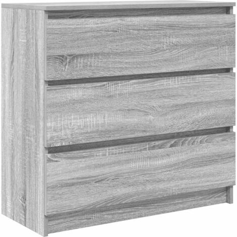 vidaXL Credenza Grigio Sonoma 80x35x76 cm in Legno Multistrato