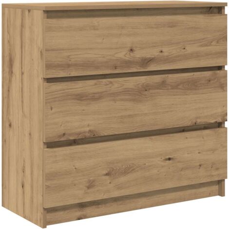 vidaXL Credenza Rovere Artigianale 80x35x76 cm in Legno Multistrato
