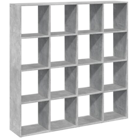 vidaXL Libreria Grigio Cemento 137,5x29x137,5 cm in Legno Multistrato