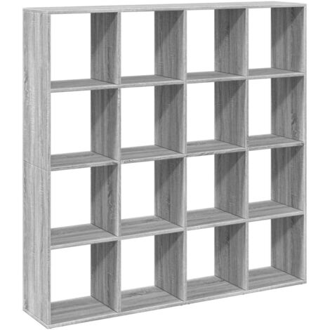 vidaXL Libreria Grigio Sonoma 137,5x29x137,5 cm in Legno