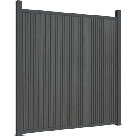 vidaXL Pannello di Recinzione Grigio 180x186 cm in WPC