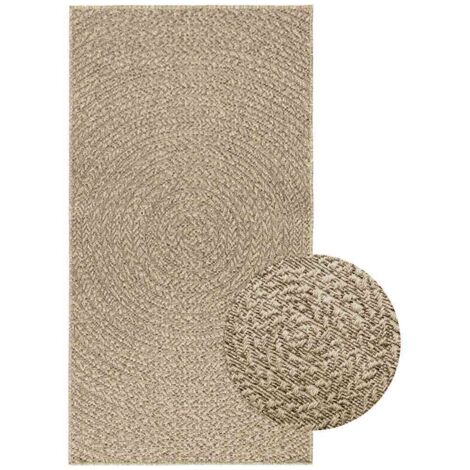 vidaXL Tappeto ZIZUR Beige 80x150 cm Aspetto Iuta Interni ed Esterni