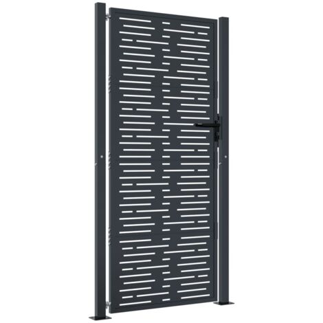 vidaXL Cancello da giardino antracite 100x200 cm in acciaio (1/5)