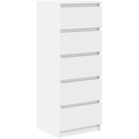 vidaXL Credenza con Cassetti Bianco 37,5x35x99 cm in Legno Multistrato