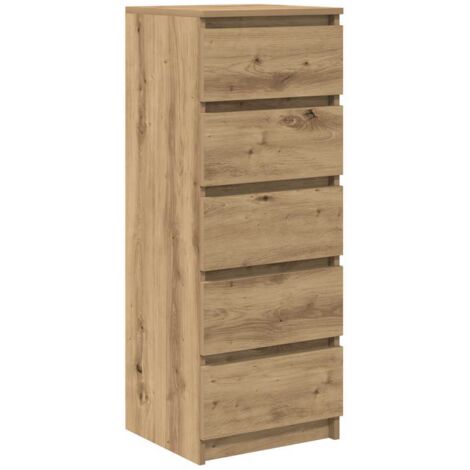 vidaXL Credenza con Cassetti Rovere Artigianale 37,5x35x99 cm