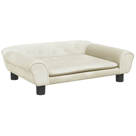 vidaXL Divano per Bambini Crema 70x45x26 cm in Velluto