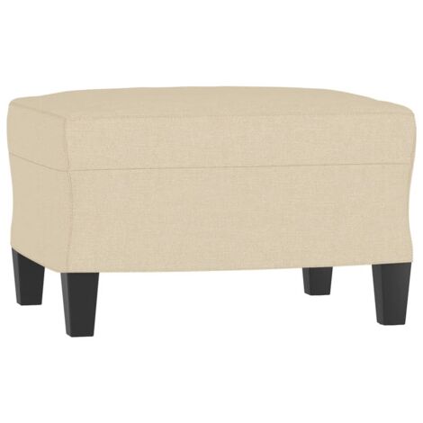 vidaXL Poggiapiedi Crema 60x50x41 cm in Tessuto