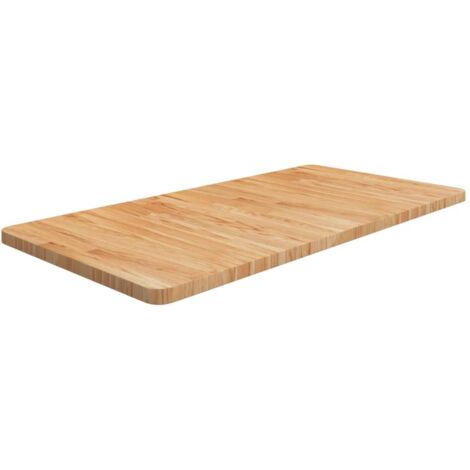 vidaXL Piano Bagno Marrone Chiaro 100x50x2,5cm Legno Massello Trattato