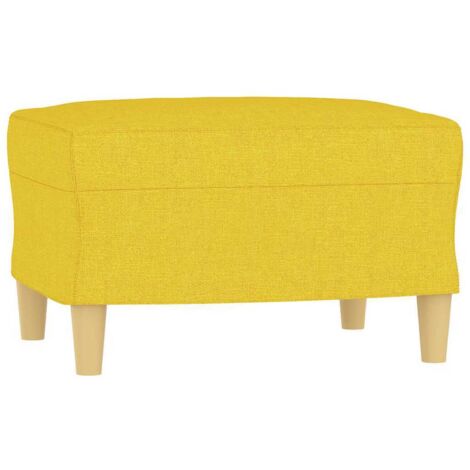 vidaXL Poggiapiedi Giallo Chiaro 60x50x41 cm in Tessuto
