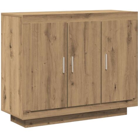 vidaXL Credenza Rovere Artigianale 92x35x75 cm in Legno Multistrato