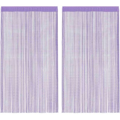 vidaXL Tende a Filo 2 pz Viola 140x250 cm