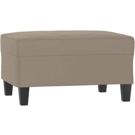 vidaXL Poggiapiedi Tortora 70x55x41 cm in Tessuto Microfibra