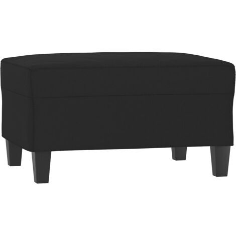 vidaXL Poggiapiedi Nero 70x55x41 cm in Tessuto Microfibra