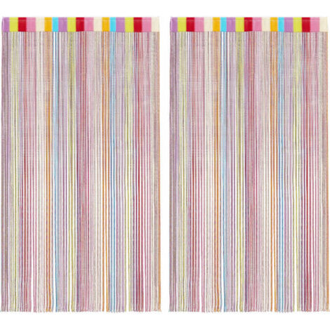 vidaXL Tende a Filo 2 pz Multicolore 100x250 cm