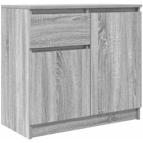 vidaXL Credenza con Cassetto Grigio Sonoma 71x35x65 cm in Truciolato