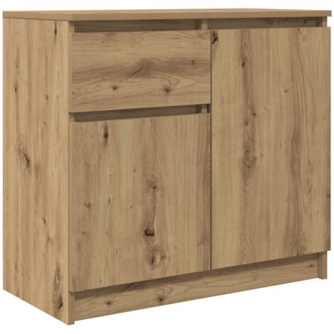 vidaXL Credenza con Cassetto Rovere Artigianale 71x35x65 cm Truciolato
