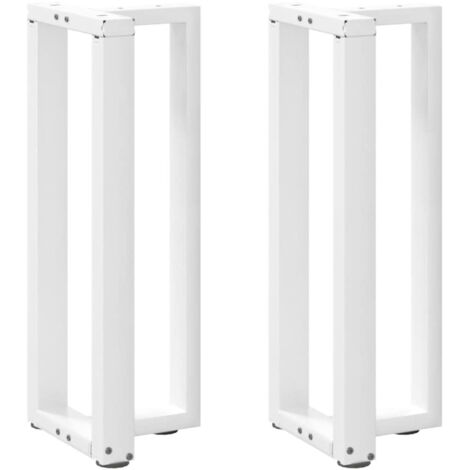 vidaXL Gambe per Tavolo Consolle a Forma di T 2 pz Bianche 25x28x(72-73) cm Acciaio