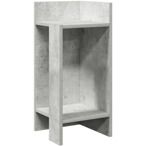 vidaXL Tavolino Laterale con Ripiano Grigio Cemento 25,5x27x60 cm