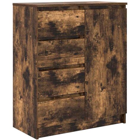 vidaXL Credenza con Cassetti Rovere Fumo 71x35x84 cm in Truciolato