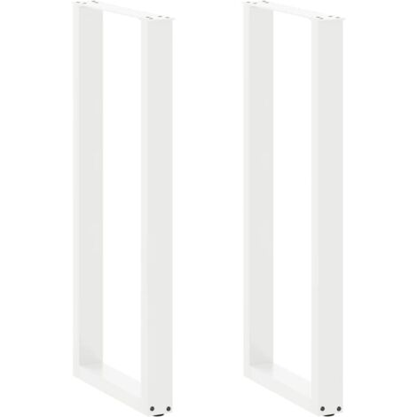 Gambe per tavolo da bar a forma di U 2 pz bianche 40x(110-111) cm in acciaio vidaXL