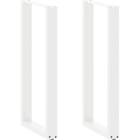 Gambe per tavolo da bar a forma di U 2 pz bianche 40x(100-101) cm in acciaio vidaXL