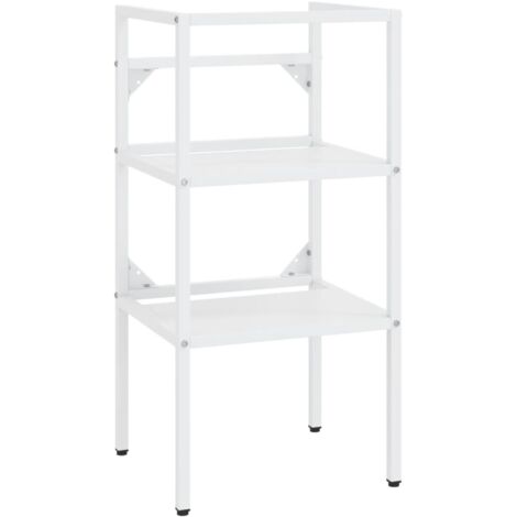 vidaXL Struttura per Lavabo da Bagno Bianca 40x38x83 cm in Ferro