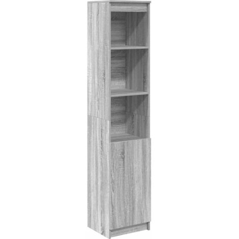 vidaXL Credenza Grigio Sonoma 37,5x35x180 cm in Legno Multistrato