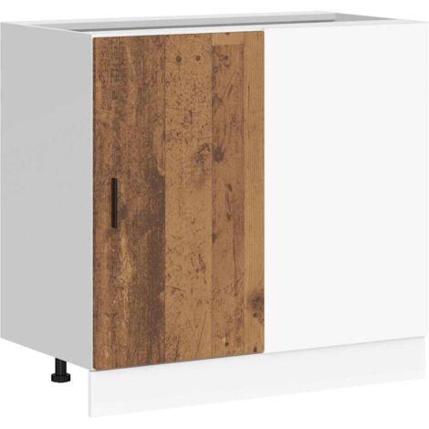 vidaXL Mobile Base Lavello Legno Antico in Legno Multistrato