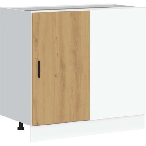 vidaXL Mobile Base Lavello Rovere Artigianale in Legno Multistrato