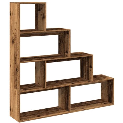 vidaXL Libreria a 4 Ripiani Legno Vecchio 143,5x29x143,5 cm