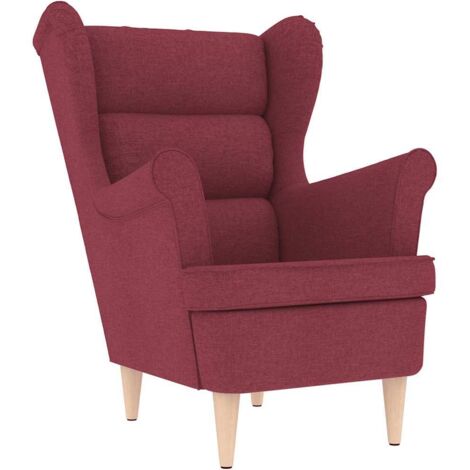 Poltrona Rosso Vino 74x84x100 cm in Tessuto vidaXL