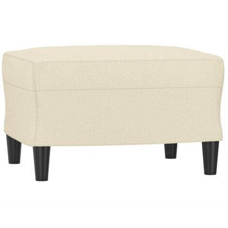 Poggiapiedi Crema 60x50x41 cm in Similpelle vidaXL