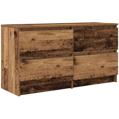 vidaXL Mobile Porta TV Legno Antico 100x35x54 cm in Legno Multistrato